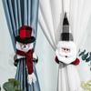 Christmas Curtain Buckle Tieback Santa Snowman Curtain Tiebacks Hook Fastener Buckle Clamp For Xmas Ornaments Decorations 2025