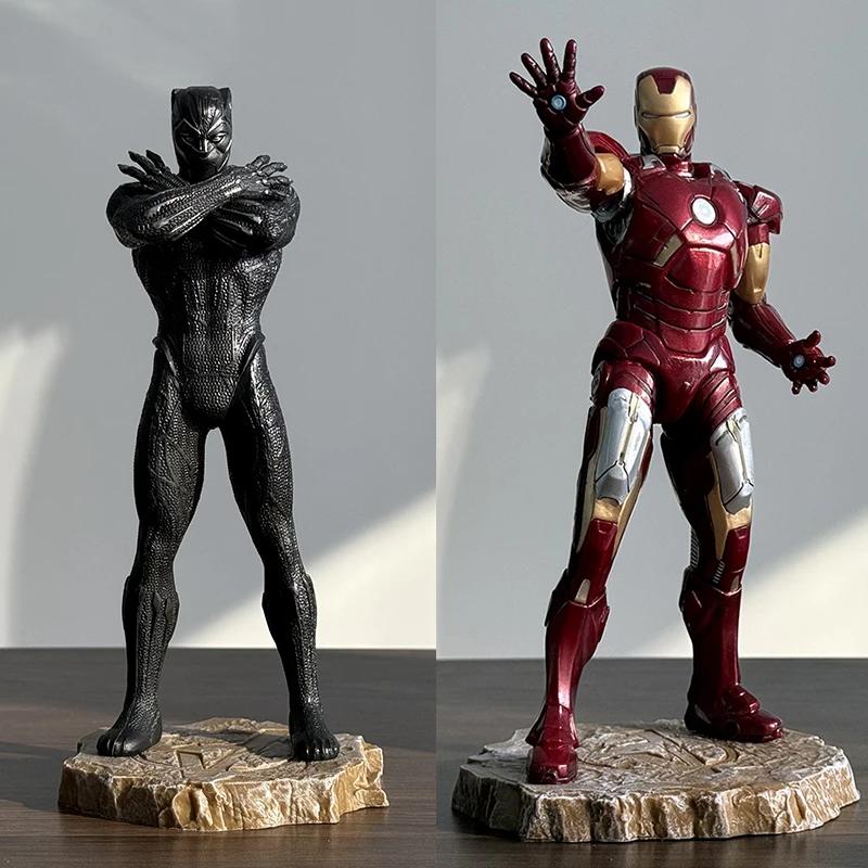 Avengers Figure Iron Man Action Figure Black Panther Tony Stark Pvc Model Statue Collection Decoration Toys Gift Doll Ornaments