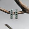 Серебряные серьги с изумрудом nano 1.102ct (2205876)