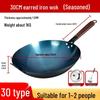 Wok da Cucina in Ferro Blu Retrò Antiaderente Stagionato