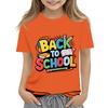Children's Casual and Fashionable Round-Neck Printed Short-Sleeve Top for Back-to-School