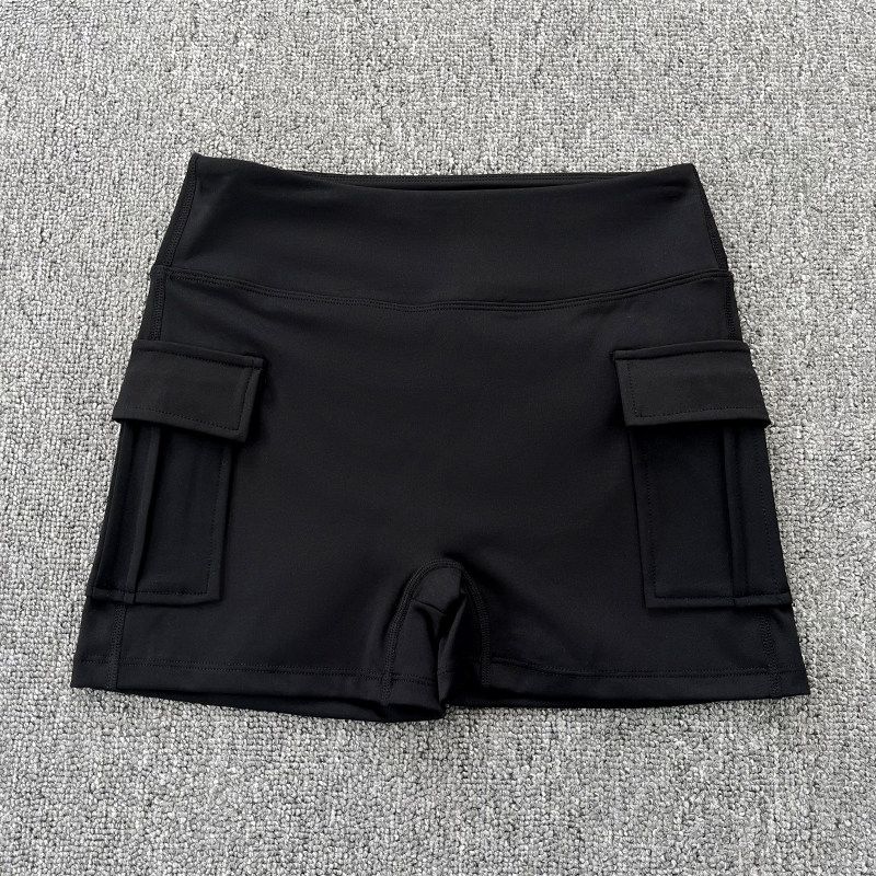 2026 New European and American Style Women s Fashion Hot Girl Peach Workwear Sports Shorts High-Waisted Elastic Fitness Yoga Pants Black 2XL