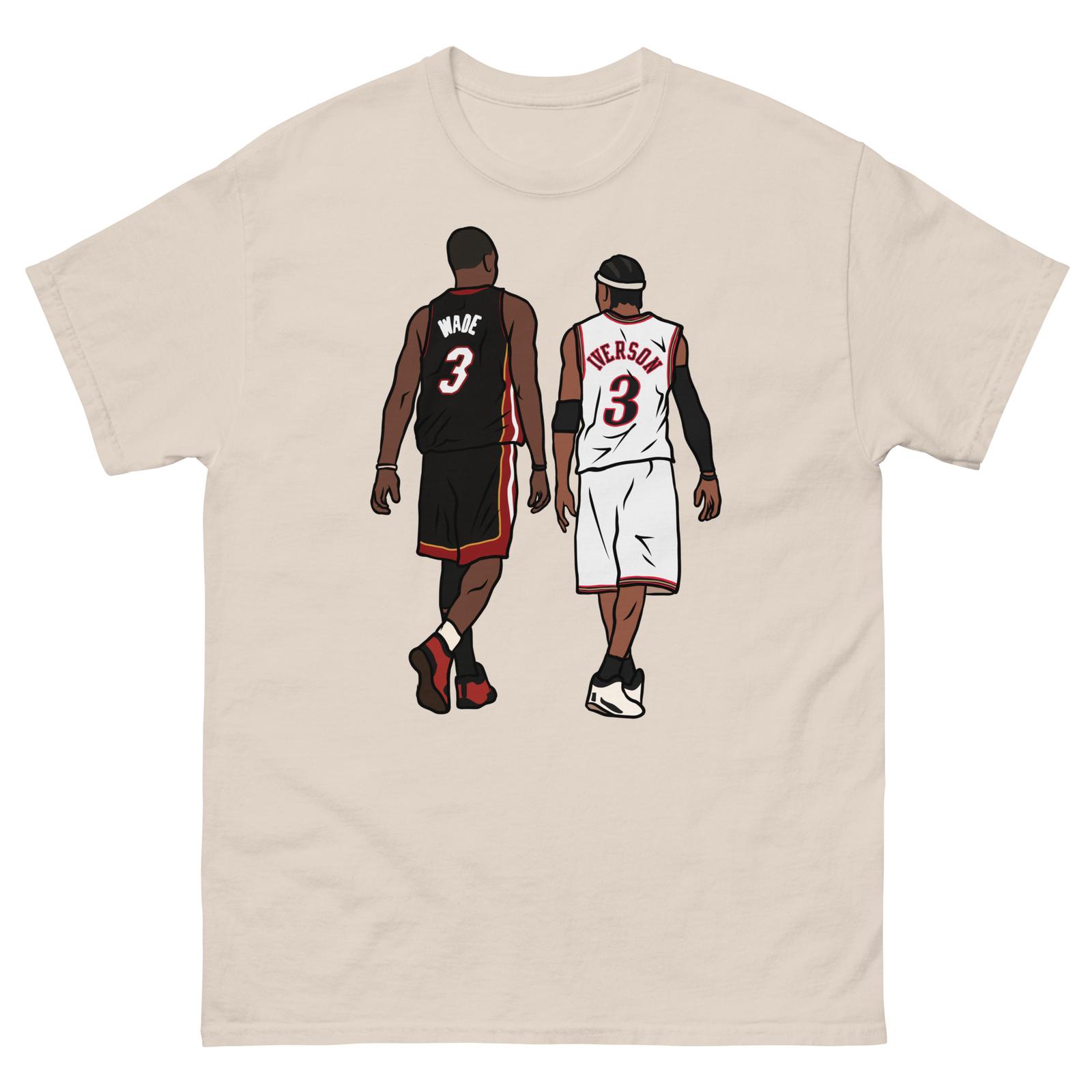 Dwyane Wade and Allen Iverson T-shirt L
