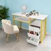 Marbling Texture Manicure Desk with 3 Drawers, Sturdy Manicure Table for Nail Salon Home Use, Nail Desk with Spacious Tabletop