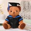 Graduation Teddy Bear with Cap & Gown - Customizable Logo Gift
