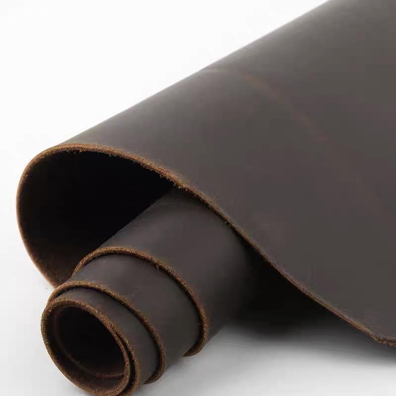 Crazy Horse Leather 2mm Coffee Color Head Layer Cowhide Leather Oil Wax Handmade DIY Leather Retro Leather Bag Hand Booklet 10x20cm коричневый
