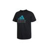 St Logogfx Tee Athleisure Casual Sports Round Neck Logo Short Sleeve Black Men's HE9912