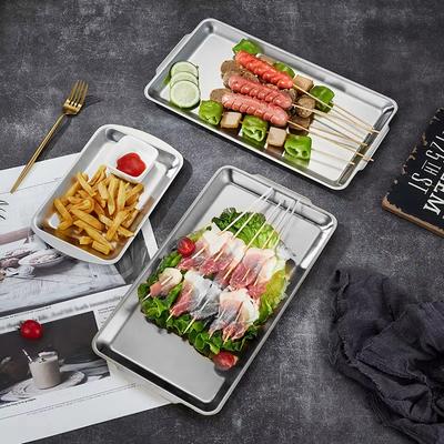 1 Stück Aufbewahrungstablett Industriell Rechteckig Café Verdickt Exquisites Teetablett Outdoor Mehrere Größen Verfügbar