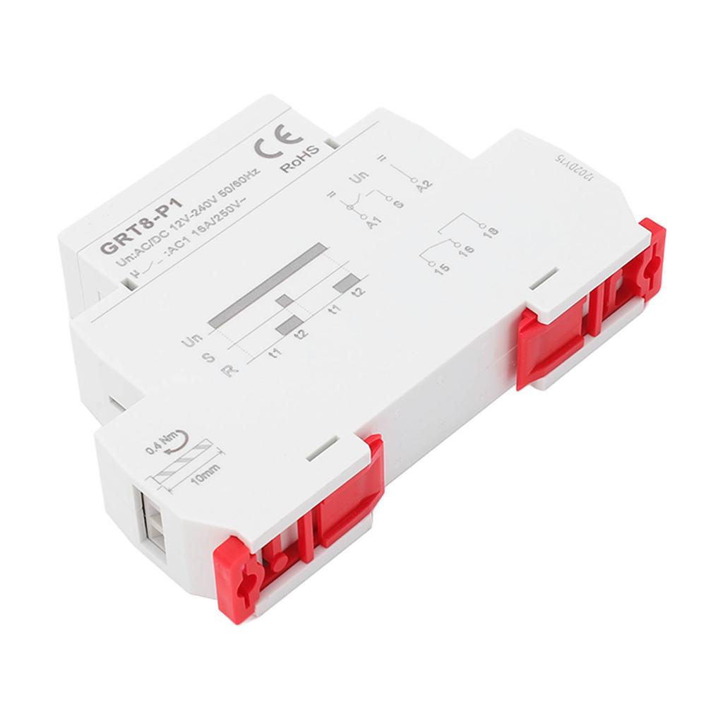 Pulse Output Time Relay Multifunctional Delay Relay Switch with LED Indicator AC DC 12V?240V