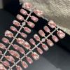 30-Piece Sweet Cherry Resin Nails: Pre-Made Short Ladder Design for a Luxurious and Brightening Princess Look