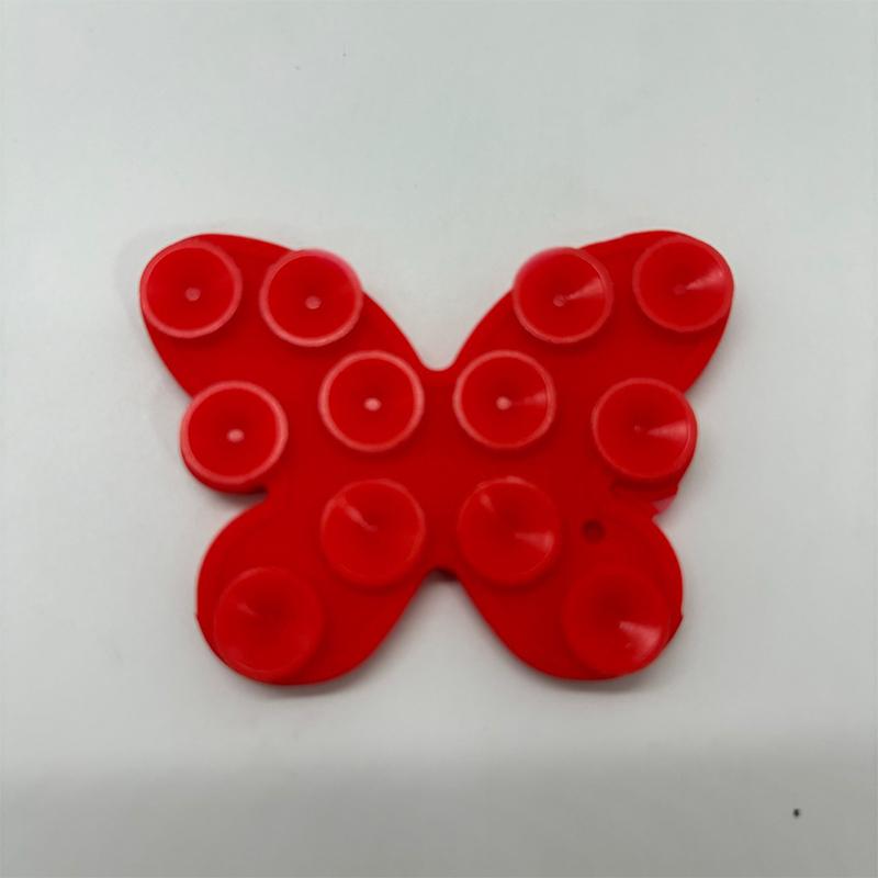 1Pcs Phone Fixture Suction Cup Silicone Butterfly Double-sided Suction Cup Back Adhesive Mobile Phone Rubber Suction Cup