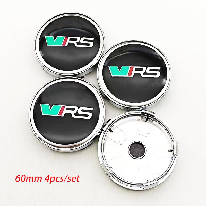 4Pcs 60mm Car Wheel Hub Caps Cover Rim Logo V VRS Badge For Skoda Fabia Octavia Rapid Kodiaq Superb A4 A5 Mk3 Karoq Accessories