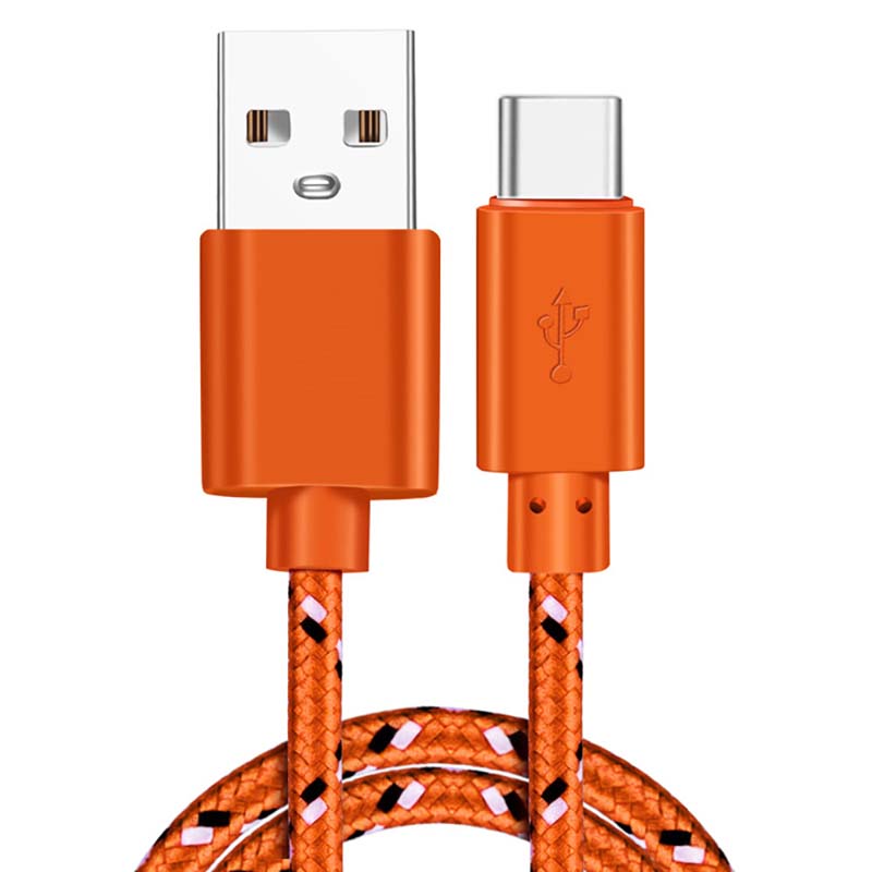 1M/2M/3M Nylon Woven Type-C Data Cable 3A Fast Charging USB-A Cord Charger For Samsung Xiaomi Huawei Phone Charger Wire
