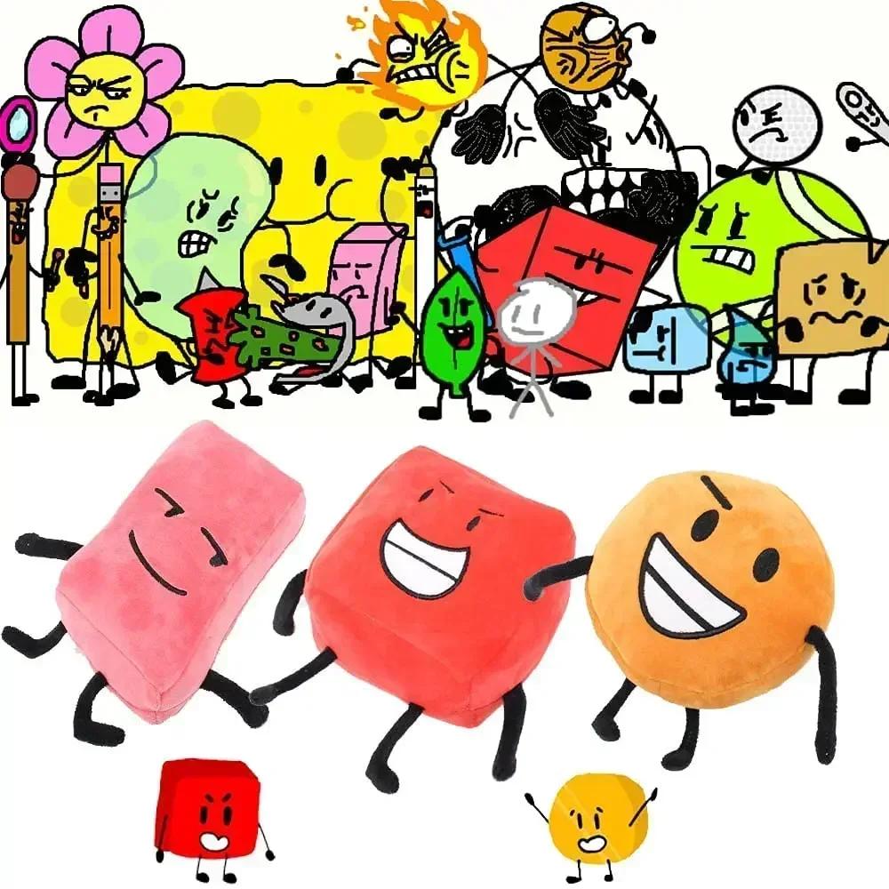 Battle for Dream Island Plush Doll BFDI Toys Leafy Firey Flower Waterdrop Bubble Stuffed Animal Plant Plushie Pillows Kids Gifts