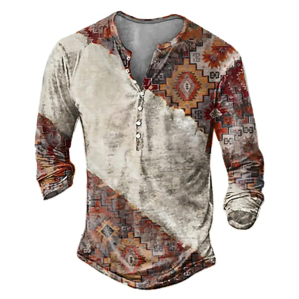 Men's Long Sleeve Graphic And Embroidered Fashion T-Shirt Spring And Long Sleeve Printed Pullover Sweatshirt