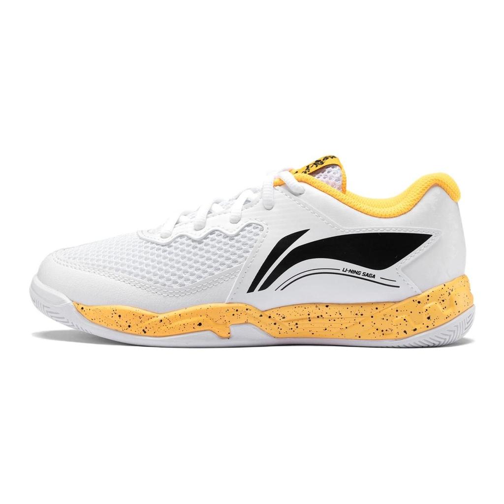 Li Ning Ground Flying 2 Junior Comfortable Versatile Non-Slip Training Shoes Kids Shoes White Yellow AYTT008-2