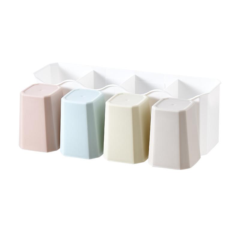 820 Bathroom Wall-Mounted Toothbrush Rack, Non-Punching Washing Cup, Toothpaste Storage Rack, Bathroom Washing Cup Set