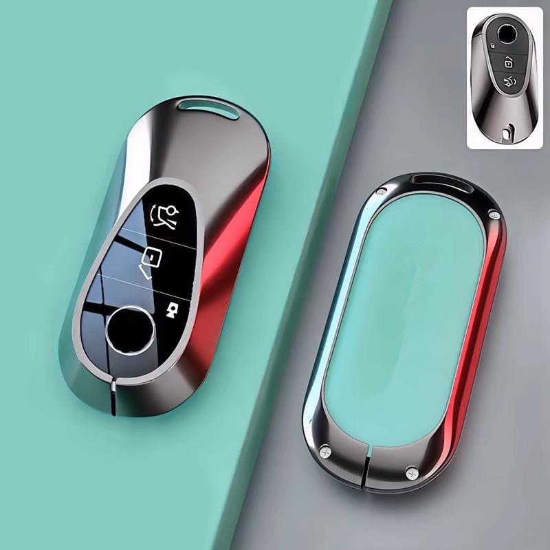 

Metal Car Key Case Fob Protective Shell Cover For Mercedes Benz C E S Class W206 W214 W223 GLC E300 C300 S400 S450 S500 Keychain