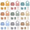 ZISIZ Kids Silicone Dinner Plate & Tableware Set