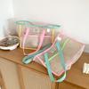 Summer Simplicity Mesh Women's Portable Bag Camping Portable Snacks Buggy Bag Large Capacity Supermarket Shopping Bag Women