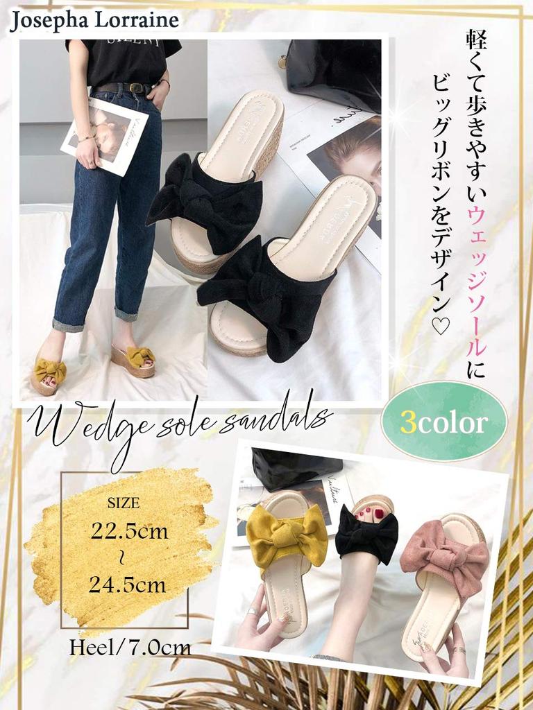 Platform Wedge Large Easy to Not Genuine M [Joseph Lorraine] Sandals, Heels, Shoes, Women's, Mules, Pumps, Shoes, Beach, Cute, Indoor, Slippers,