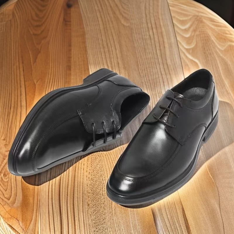 Men's leather shoes new security lace-up versatile mid-autumn wedding shoes