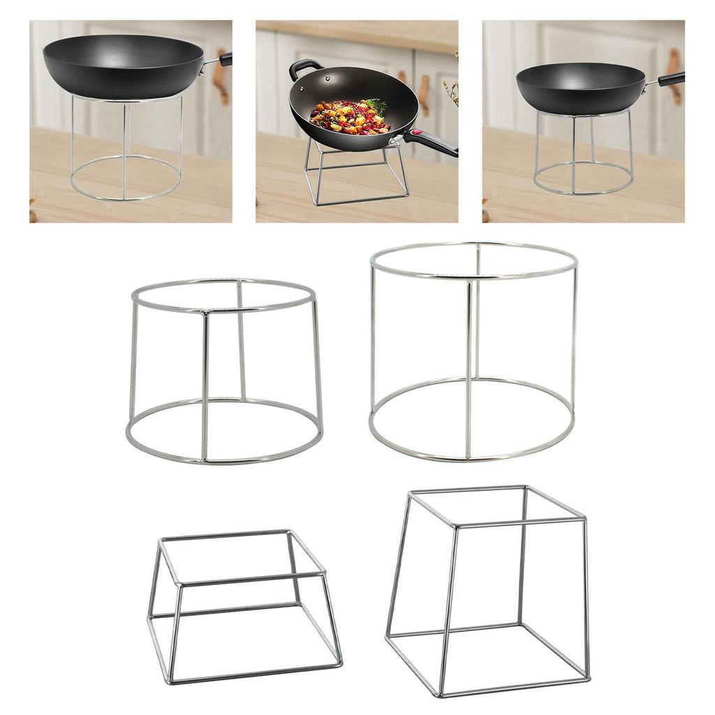 Wok Insulation Rack Multipurpose Heavy Duty Steaming Stand Rustproof Double Layer Steam Rack Support for Hotel Kitchen Table