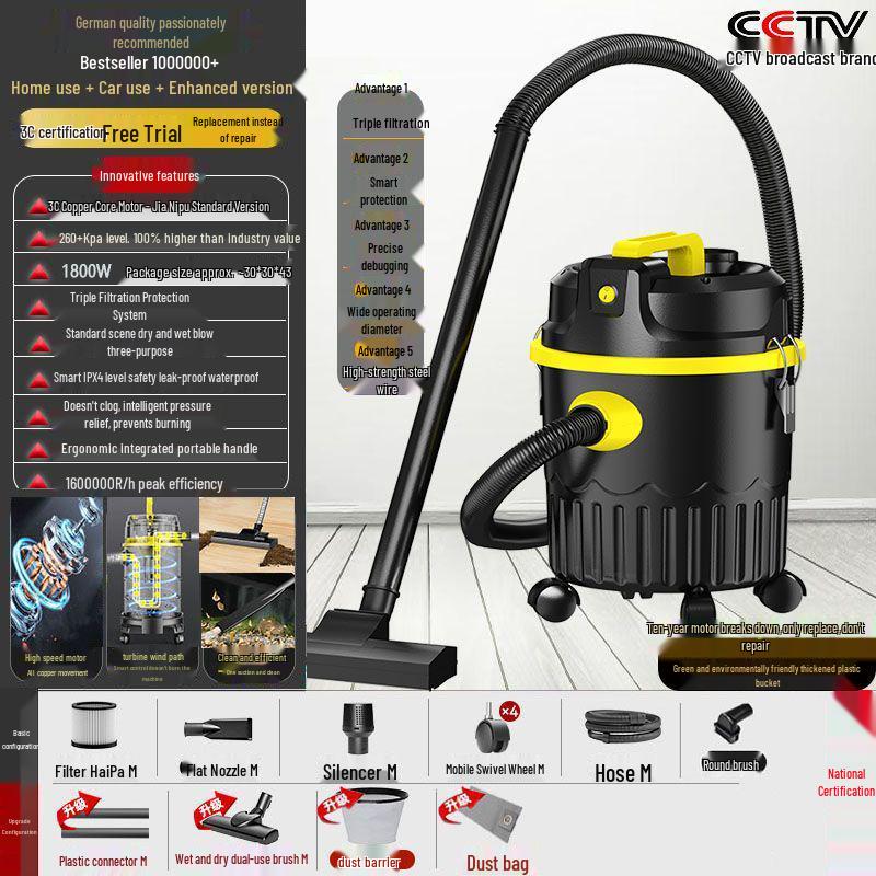Hochleistungs-Nass-/Trockensauger für den Heim-, Hotel-, Auto- und Industriegebrauch