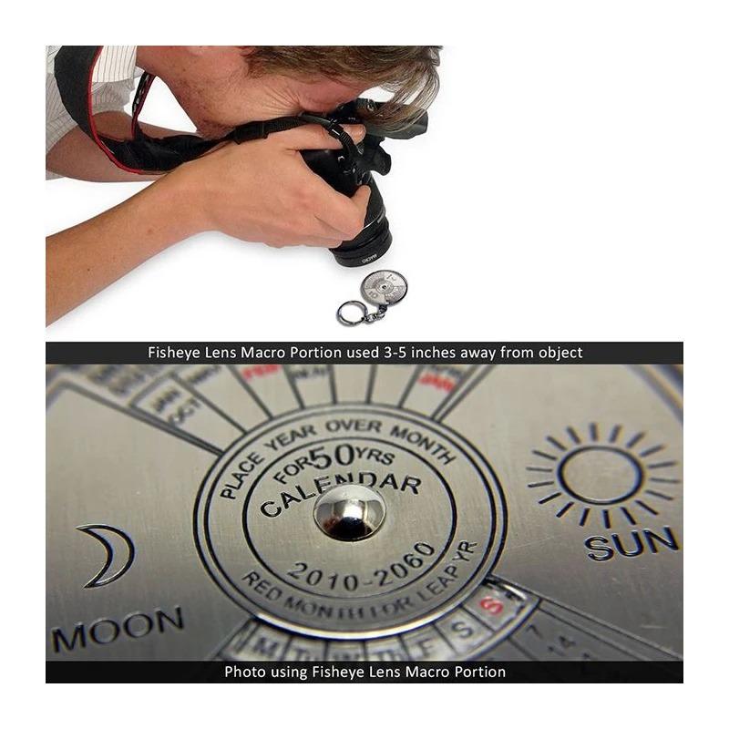 Obiettivo Grandangolare Fisheye 58mm 0.35x, Obiettivo Ausiliario Per Canon Dslr 70d 60d 7d 6d 700d 650d 600d 550d 1100d