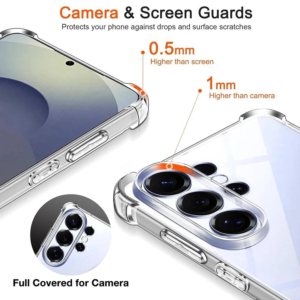 S26 S25 Ultra Plus Case Transparent Phone Case For Samsung Galaxy S26 S25 S24 S 26 Ultra Plus S26Ultra Soft TPU Silicone Cover