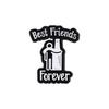 Style Eyecatching Cartoon Alloy Brooch With Uplifting Quotes For Outfits Trendy