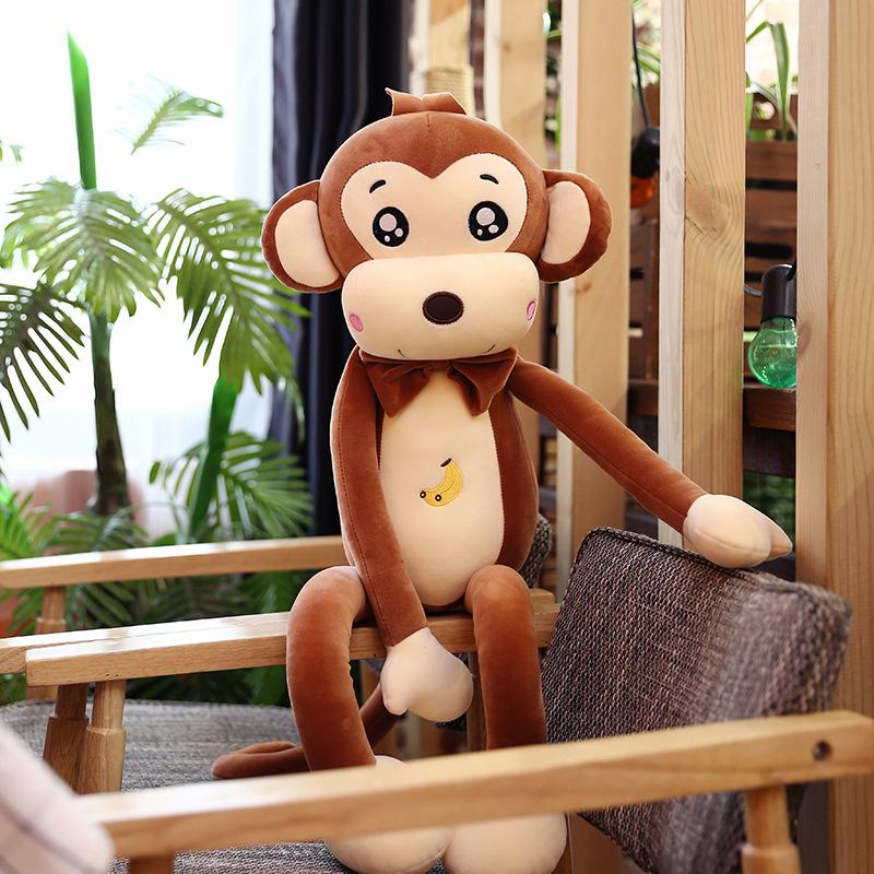 Cute Long-armed Monkey Plush Toy Couple Rag Doll Children's Doll Banana Monkey Photo Ornament