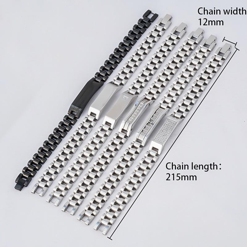 Mens Geometric Titanium Steel Bracelet With Zirconia Inlay Adjustable Arch Bridge Design Stylish Unisex Jewelry