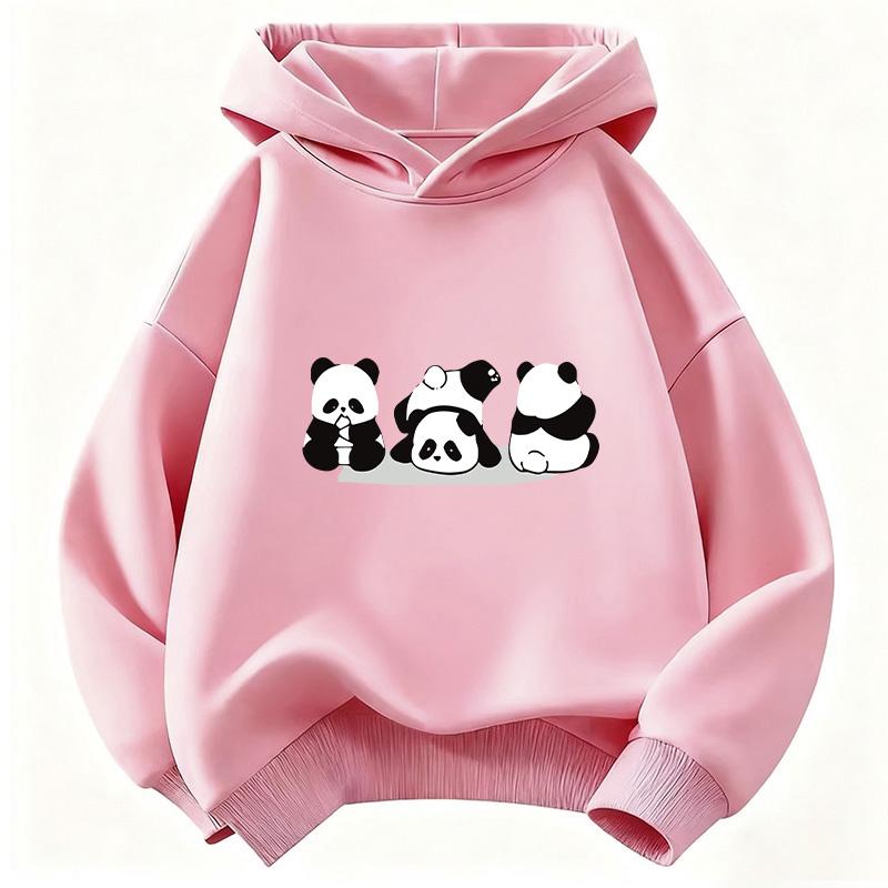 Cute Panda Hoodie Kids Children's Sweatshirt Animal Hoody for Boys Girls Autumn Winter Casual Pullover Hoodies