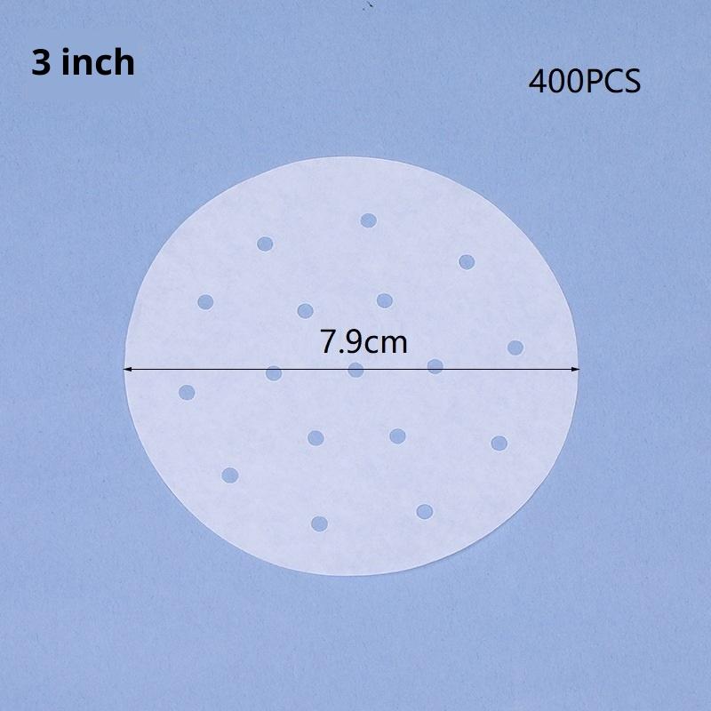 100/400 Stück Einweg-Dampfpapier Backpapier Silikonölpapier Antihaft-Dampfbeständiges Papier Dampfgitter für Brötchen