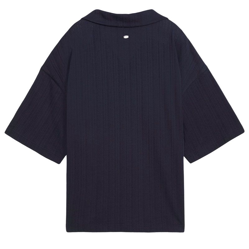 Puma Pocket Fashion Simple Pullover Short Sleeve T-Shirt Women Tops Navy-Blue 629386-16