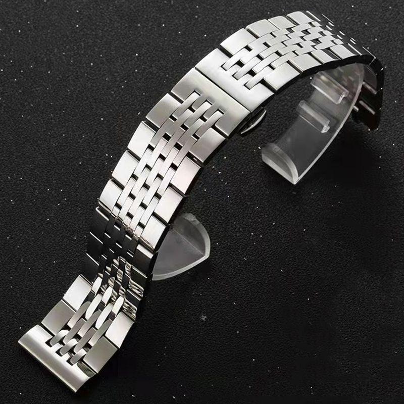 

Applicable to Samsung Galaxy Watch3/4/5/6/7 Active1/2 Gears3/4 Milan Stainless Steel Watch Strap Silver seven beads For Samsung S4 46 dial -22mm