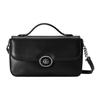 Petite Double G Logo Adjustable Detachable Shoulder Strap Leather Handbag Women Handbags Black 739721-AABSG-1000