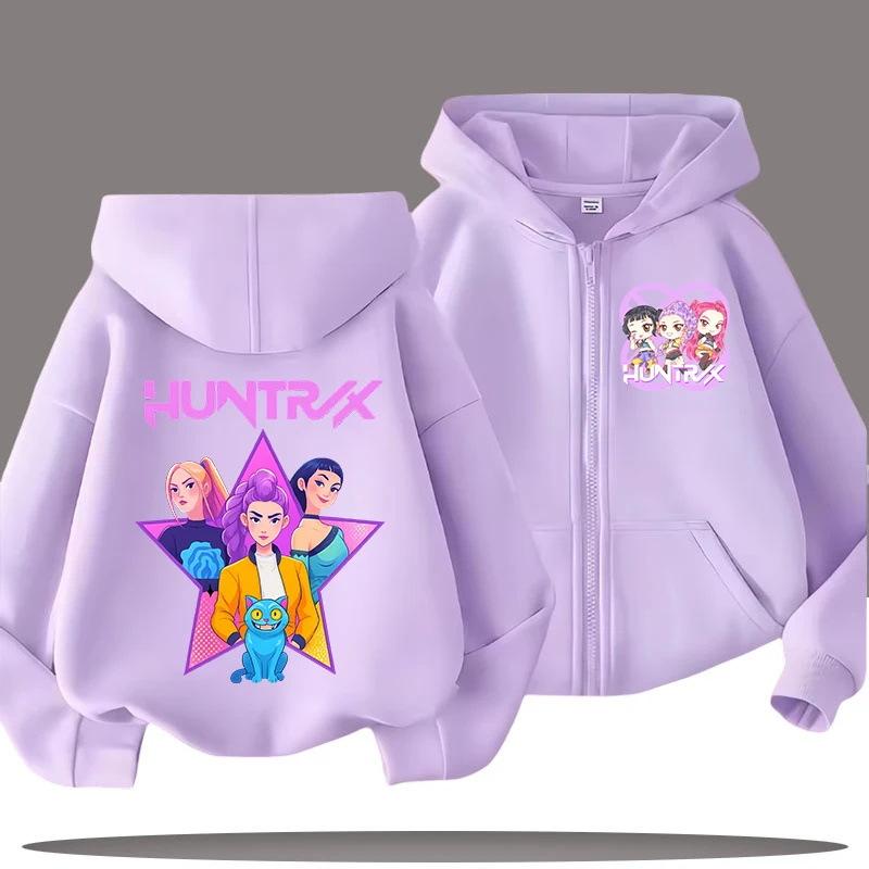 2026 New Boy Sweatshirt Zipper Hoody Baby Top Zip Up Sweatshirts Saja Boys Kpop Demon Hunters Hoodie Children Clothes Kid Girl