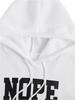Unisex Slogan Print Long Sleeve Hooded Sweatshirt