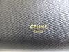 Autentická peněženka CELINE z černé zrnité kůže s velkým popruhem Dlouhá peněženka #9663 Repasované