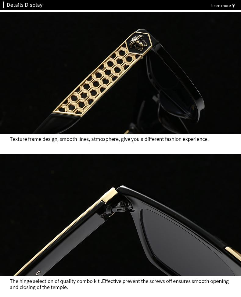  Export New Modern Retro Large Frame Men'S Sunglasses Ins Style Street Photography Big Brand Ink Lh216