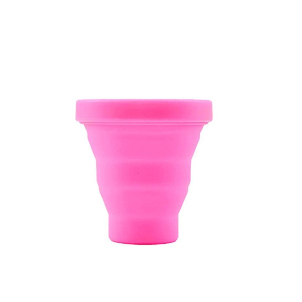 Folding 200mL Silicone Retractable Cup With Lid Portable High-Temperature Resistant Food Grade Water Outdoor Travel Water Cup