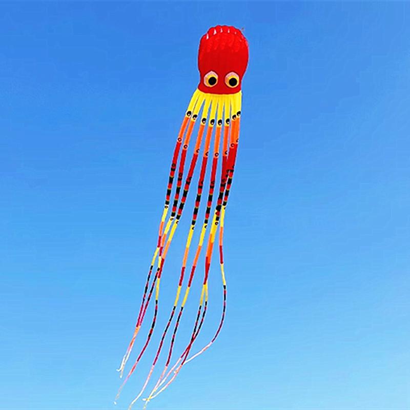 15-Meter 3D Soft Octopus Kite - Large Cylinder Design