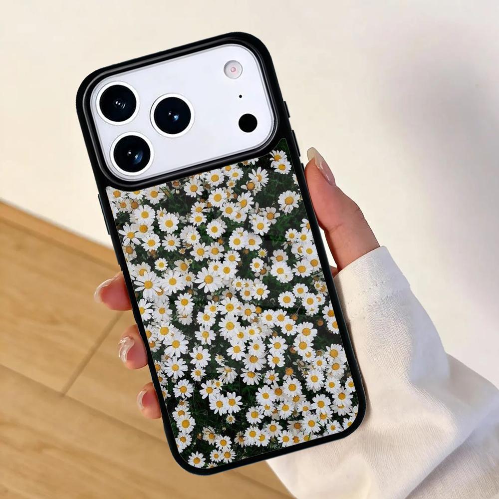 Daisy Flower Mobile Phone Case for IPhone 17 AIR 16pro Max 15 14 13 12 11 Bumper Cover