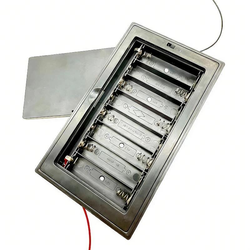 1Pcs New Batteries Plastic Shell 3X Aa Rectangular Embedded Battery Holder Storage Box Case 4.5V With Cover