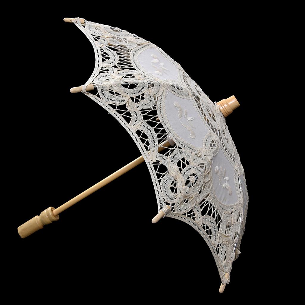 Bridal Lace Cotton Umbrella for Wedding Parties Dancing Photography Prop