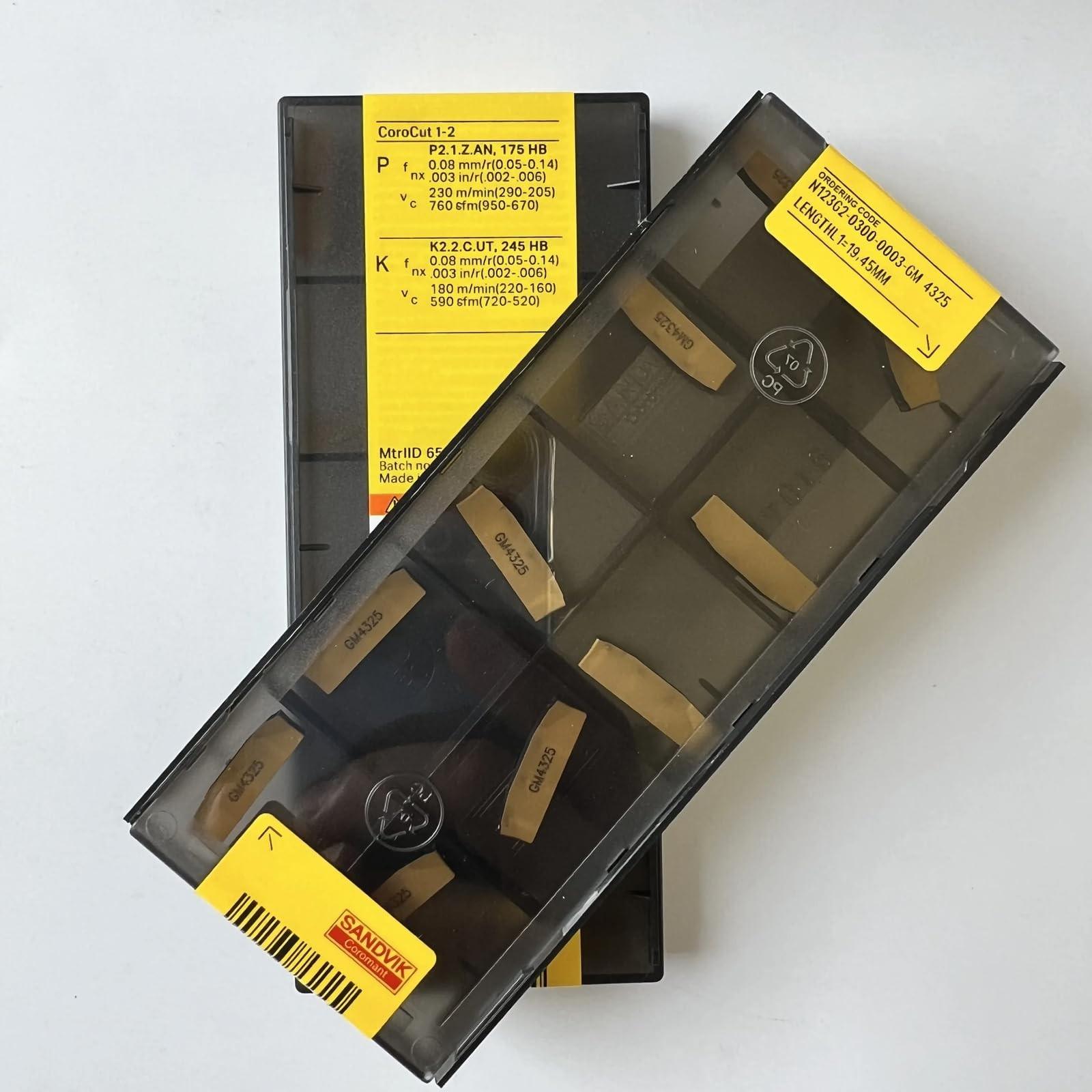 

Original Sandvik / N123G2-0300-0003-GM 4325 /CNC lathe carbide blade tool 10 Pcs