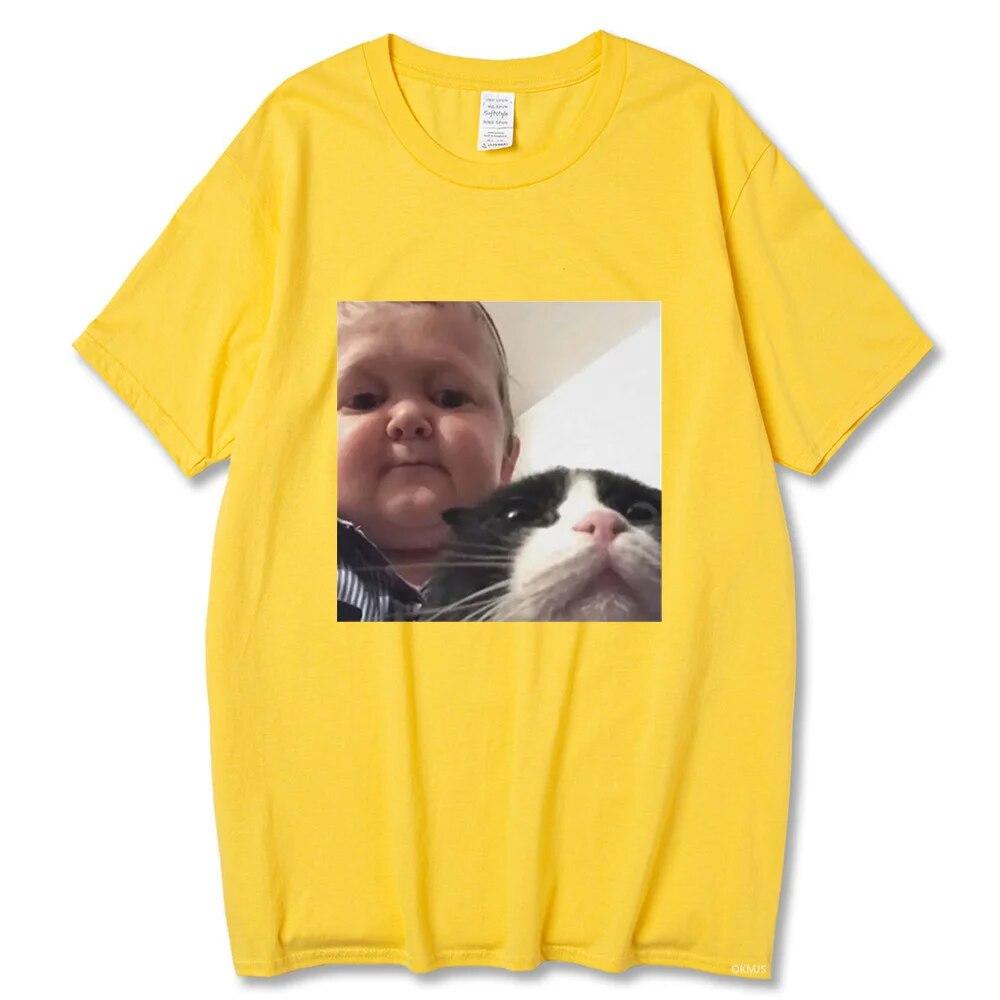 2023 New Hasbulla Fighting Meme T Shirt Unisex Women Mini Khabib Blogger T-Shirt High Quality Crew Neck Pure Cotton Oversized Tees Unisex