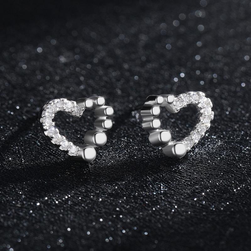 Orecchini Donna Pandora Orecchini A Bottone Donna Sole, Luna E Stella - Con Zirconi Cubici, Ipoallergenici, 11x11 Mm Borchie Decorative 11x11 Mm